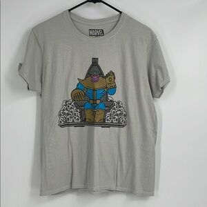 Loot Crate Marvel Thanos Gray Graphic T-Shirt Size Large